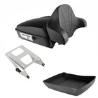 Matte Chopped Trunk Backrest Mount for Harley Touring CVO Road Glide (2014–2026)