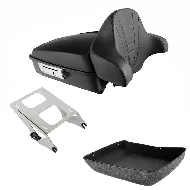 Matte Chopped Trunk Backrest Mount for Harley Touring CVO Road Glide (2014–2026)