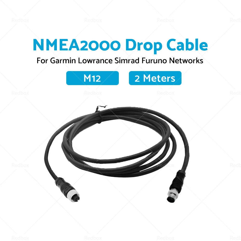 NMEA2000 Drop Cable 2m 5-Core Female to Male for Marine Boat