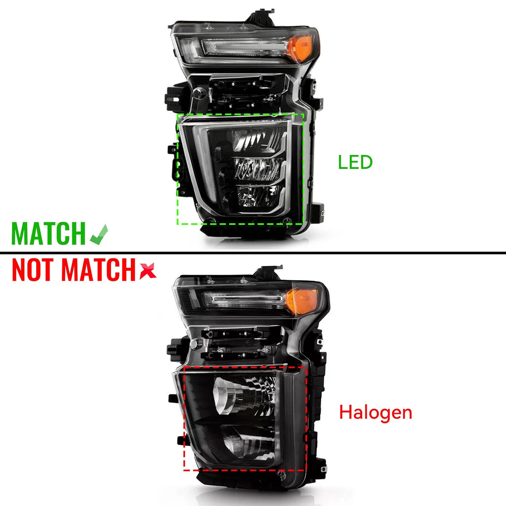 LED Headlight Left Driver Side for Chevy Silverado 2500HD 3500HD (2020–2023)