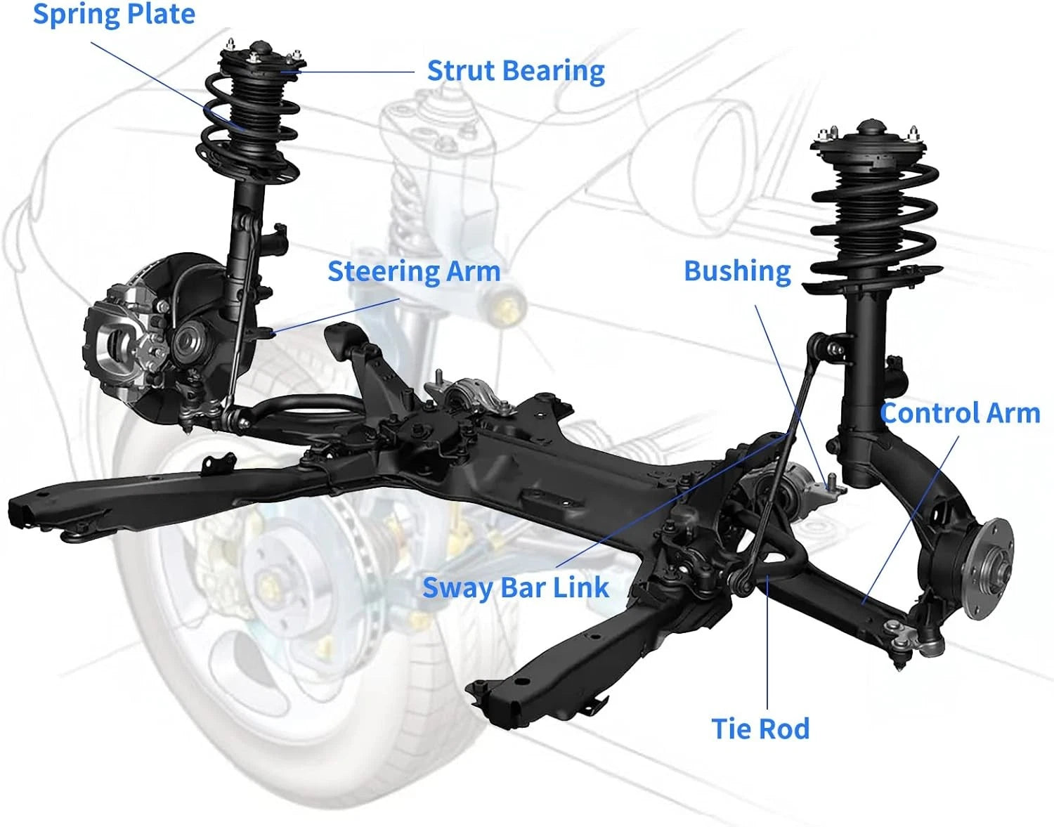 Front Lower Control Arms Kit with Bushing Ball Joint for Ford Explorer (2011–2019)