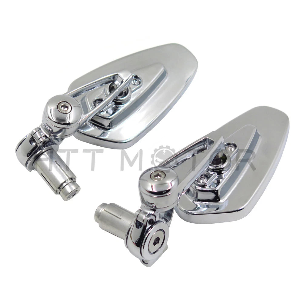 1" 25mm CNC Aluminum Handle Bar End Rearview Side Mirrors for Universal Motorcycle