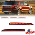 2X Red LED Rear Bumper Reflectors for Ford Explorer (2016–2019)