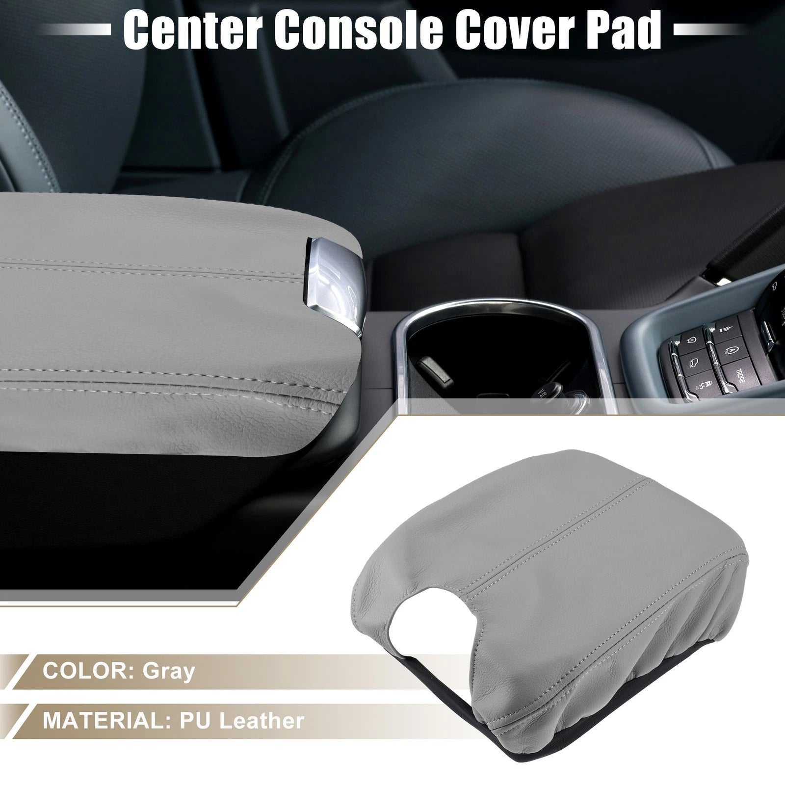 Center Console Armrest Cover for Honda Accord (2008–2012) Gray