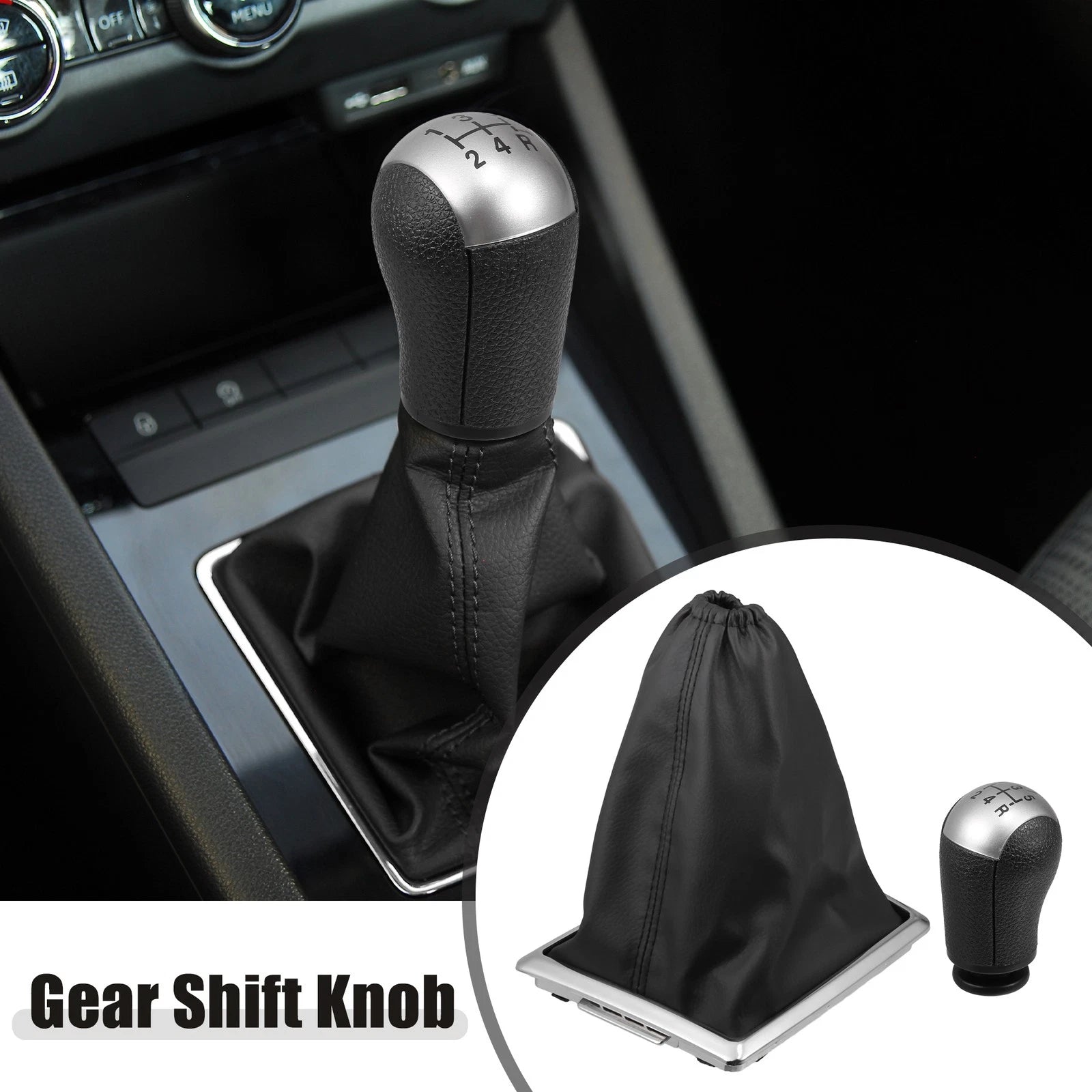 5 Speed Manual Gear Shift Knob with Dust Cover for Ford Focus 