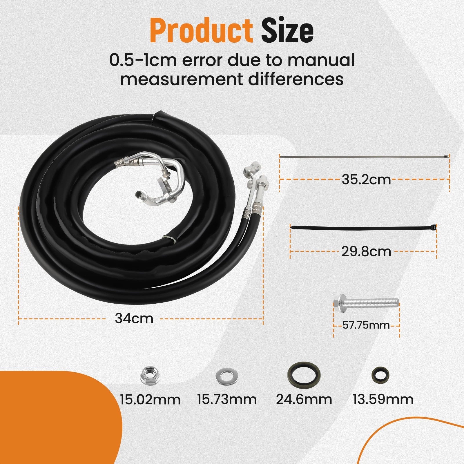 Rear AC Hoses for GMC Acadia Buick Enclave (2008–2017) Rubber