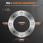 2X 1" Wheel Spacers 4x137 10x1.25 for Can-Am Commander Outlander (2011–2023)