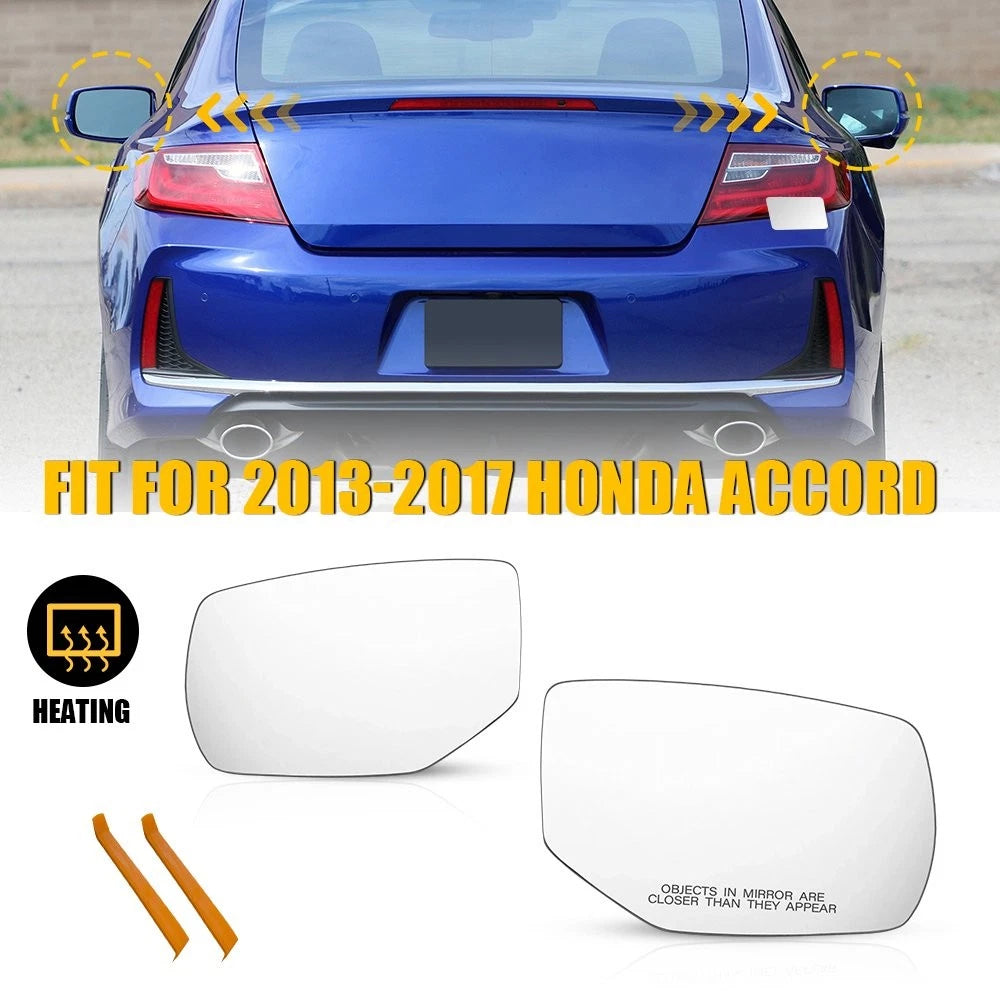 Heated Mirror Glass Set for Honda Accord (2013–2017) w/ Backing Plate