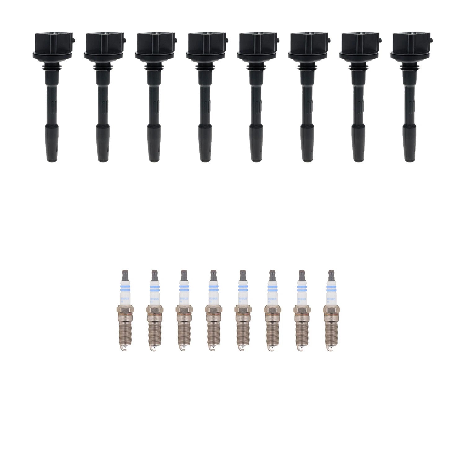 Set of 8 Ignition Coils & Spark Plugs for Ford F-150 V8 (1997–2003)