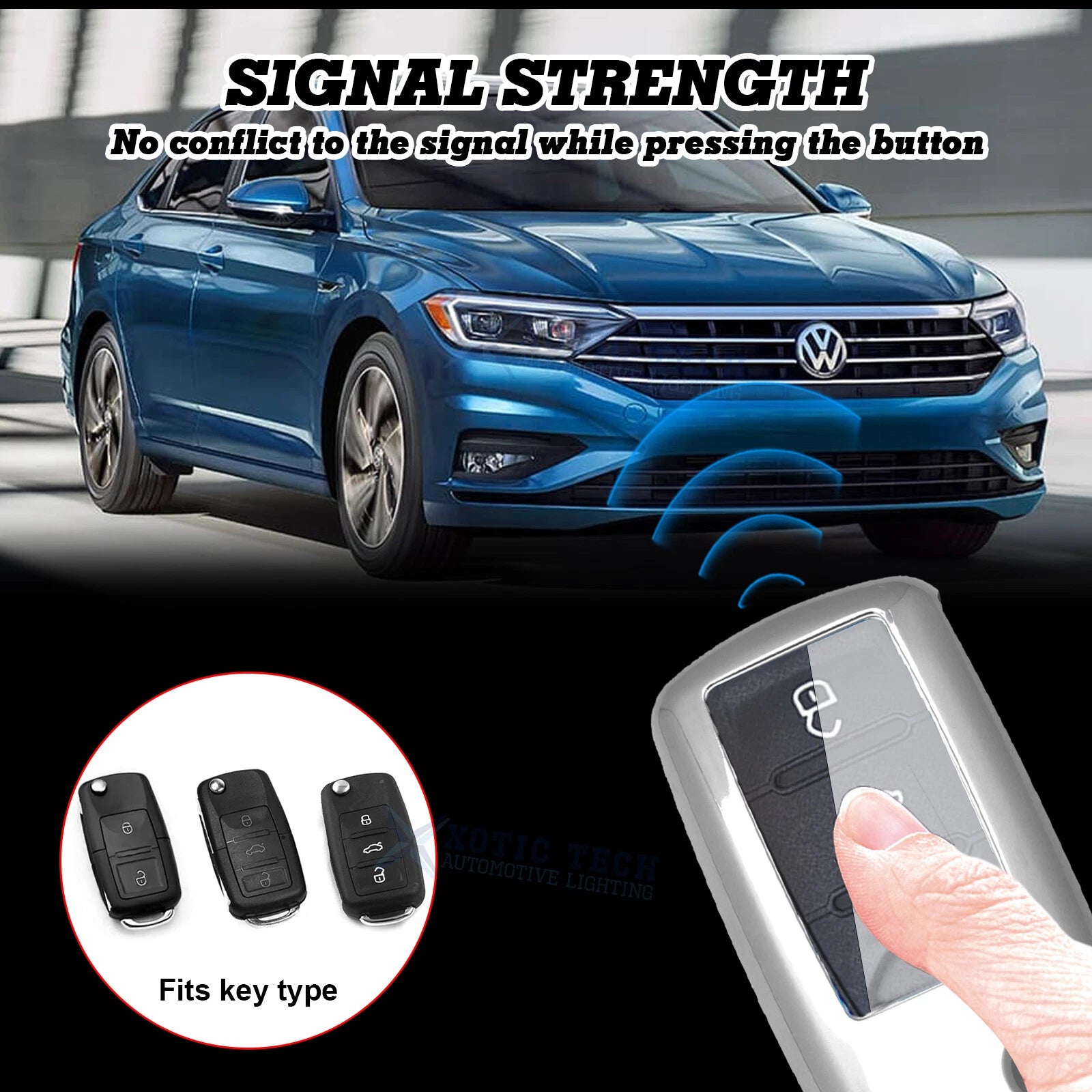 Smart Key Cover Case for Volkswagen GTI Jetta Golf (2011-2021)