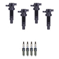 Set of 4 Ignition Coils & NGK Spark Plugs for Kia Soul 1.6 L4 (2010–2011)