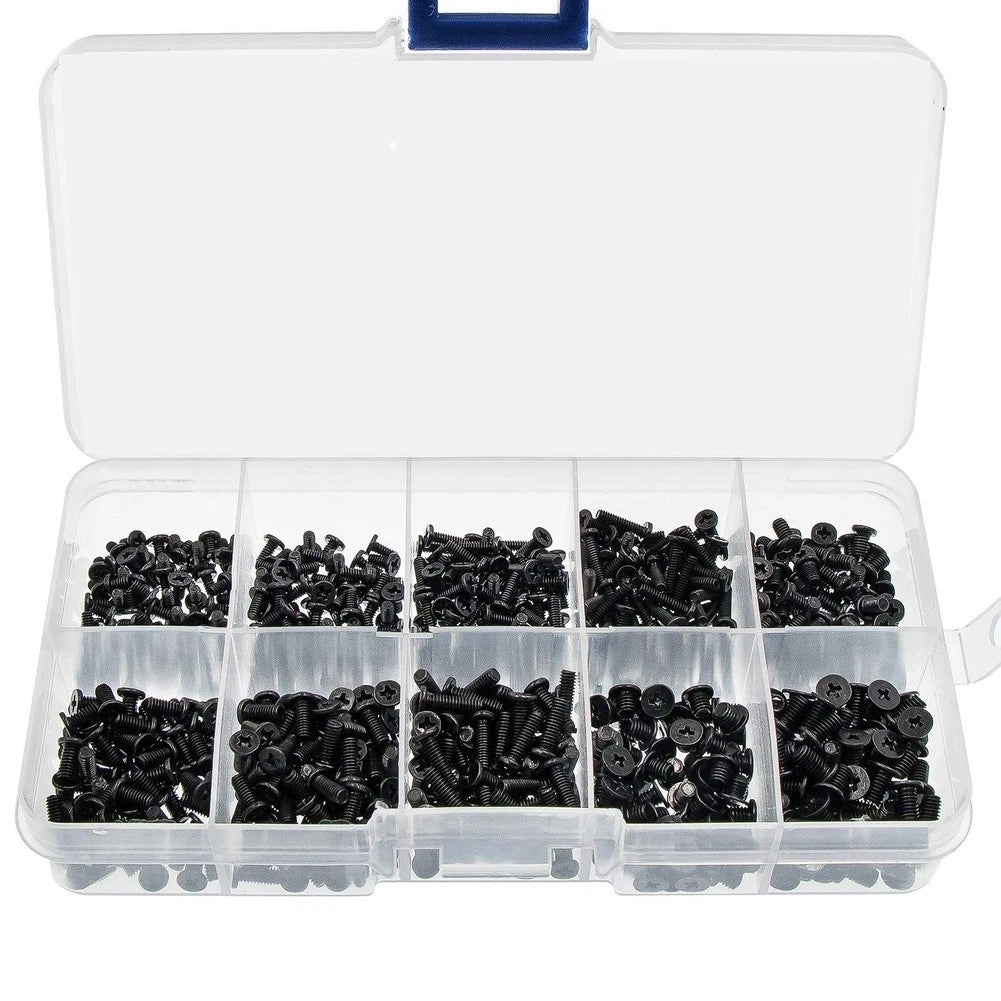 680pcs Black Zinc Coated M2 Screws for M3 Cross CM (Device Maintenance)