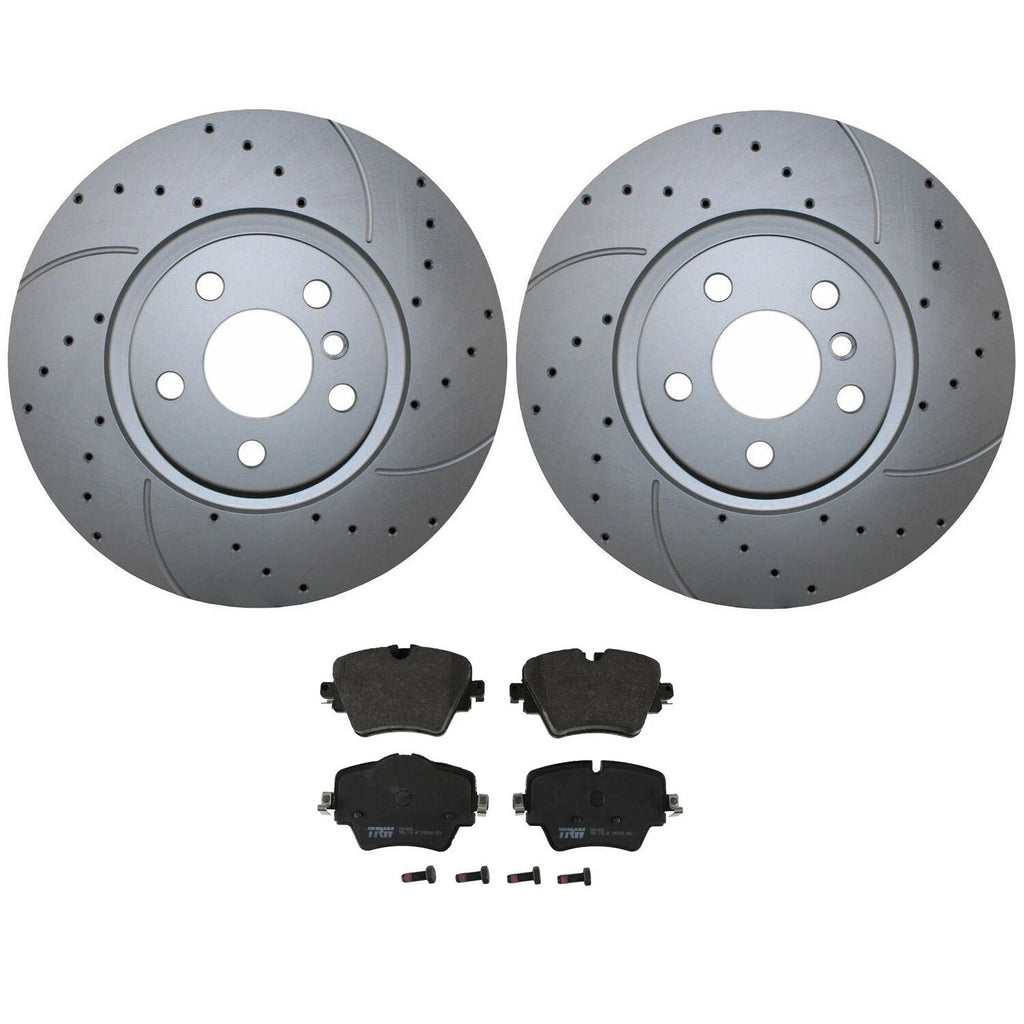 Front Brake Kit 330mm Drilled Rotors & TRW Pads for BMW F39 F48 Mini F60 (2017–2023)
