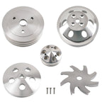 Crankshaft Pulley Kit for Chevy Small Block 283-350 (Aluminum, Triple Groove)