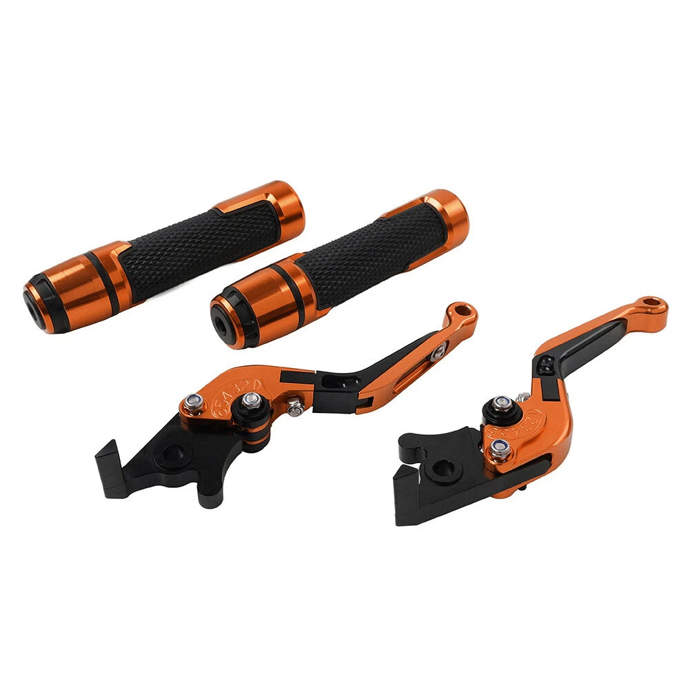 Set of 2 Orange Extendable Brake Clutch Levers for Honda CB1100 CB1300