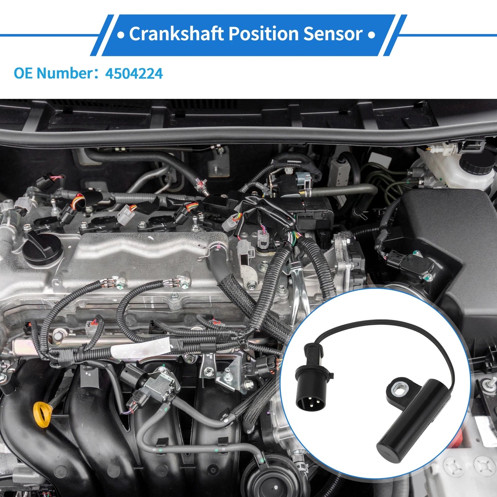 Crankshaft Position Sensor for Dodge Caravan 3.3L (1991–1993) No. 4504224