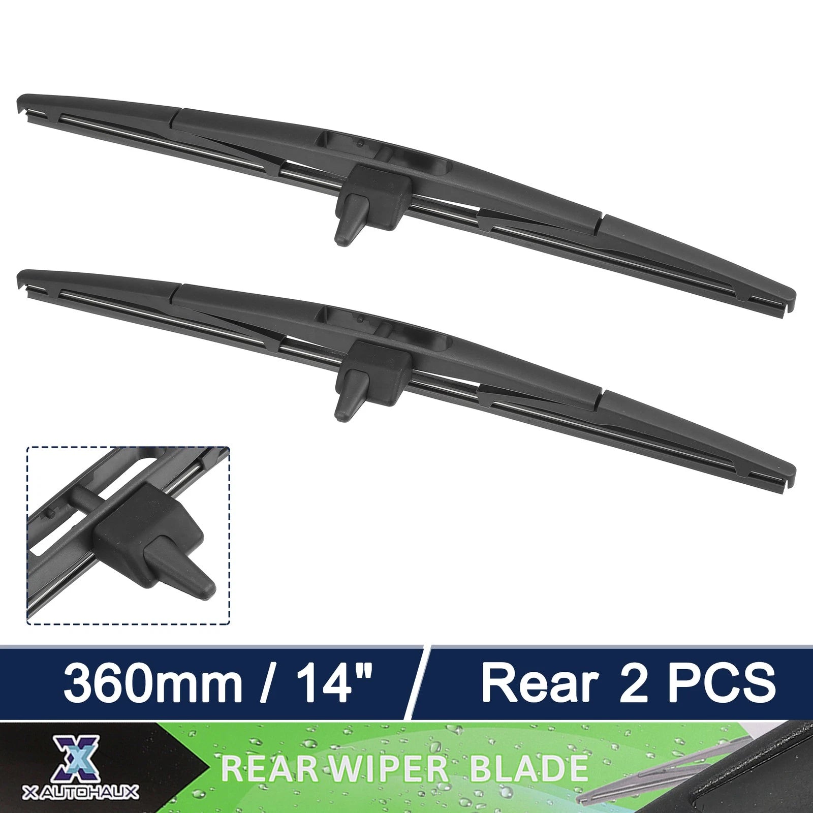 2X Rear Windshield Wiper Blades for Honda Pilot (2009–2015)