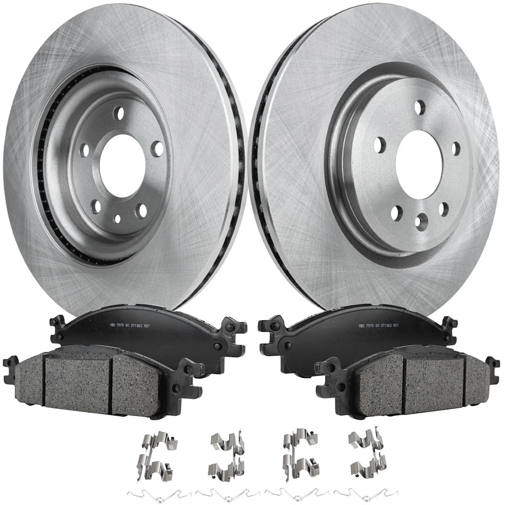 Front Brake Rotor and Pad Kit for Ford Explorer, Taurus, Flex, Lincoln MKT