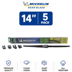 Set of 5 Michelin Rear Wiper Blades 14" Curved-Fit All-Weather