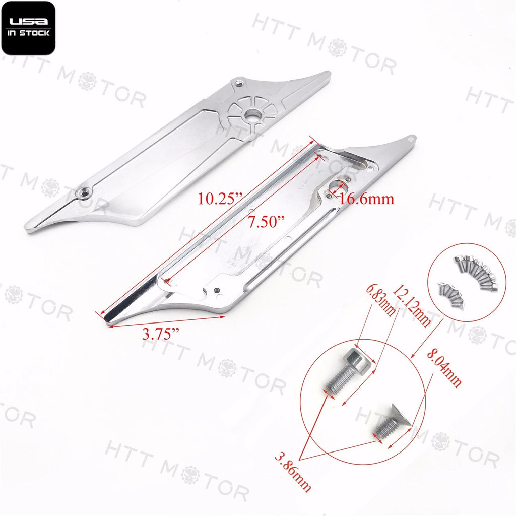 Chrome Aluminum Saddlebag Latch Kit Hinge Cover for Harley Touring (1993–2013)