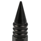 20x M12x1.5 107mm Tall Black Aluminum Spiked Cap Lug Nuts + Adapter