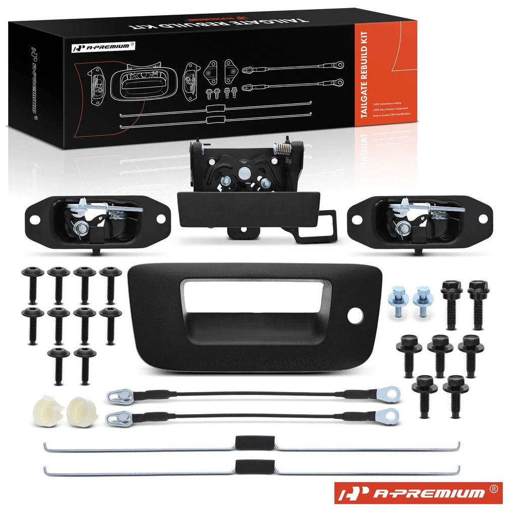Tailgate Hardware Rebuild Kit with Rod & Cable for Chevy Silverado 1500 (2007–2018)