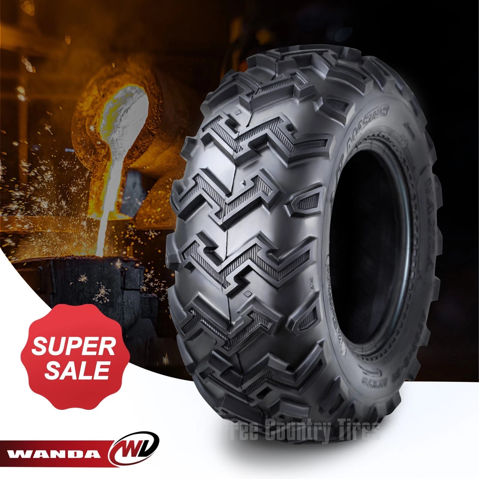 WANDA UTV ATV Tire 22x8-10 22x8x10 22x8.00-10 Set of 4 4PR P306