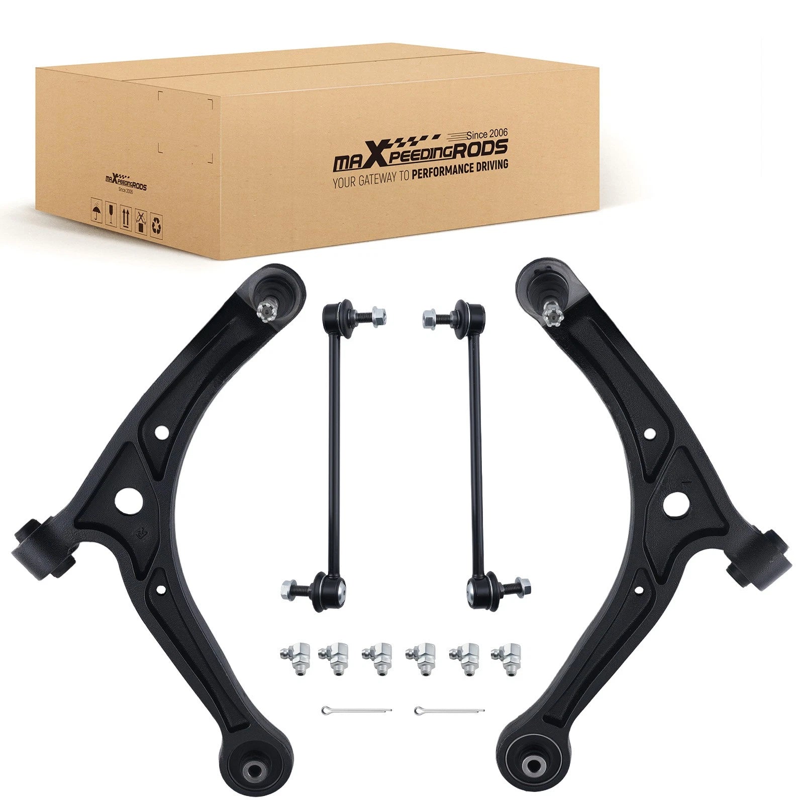 4x Front Lower Control Arm Ball Joint Sway Bar Link for Honda Odyssey (1999–2004)