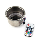 LED RGB Drink Cup Holder for Marine RV Truck (Stainless Steel)