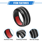 3 Pcs AC Climate Control Knob Rings for Chevrolet Corvette C6 (2005–2013) Black