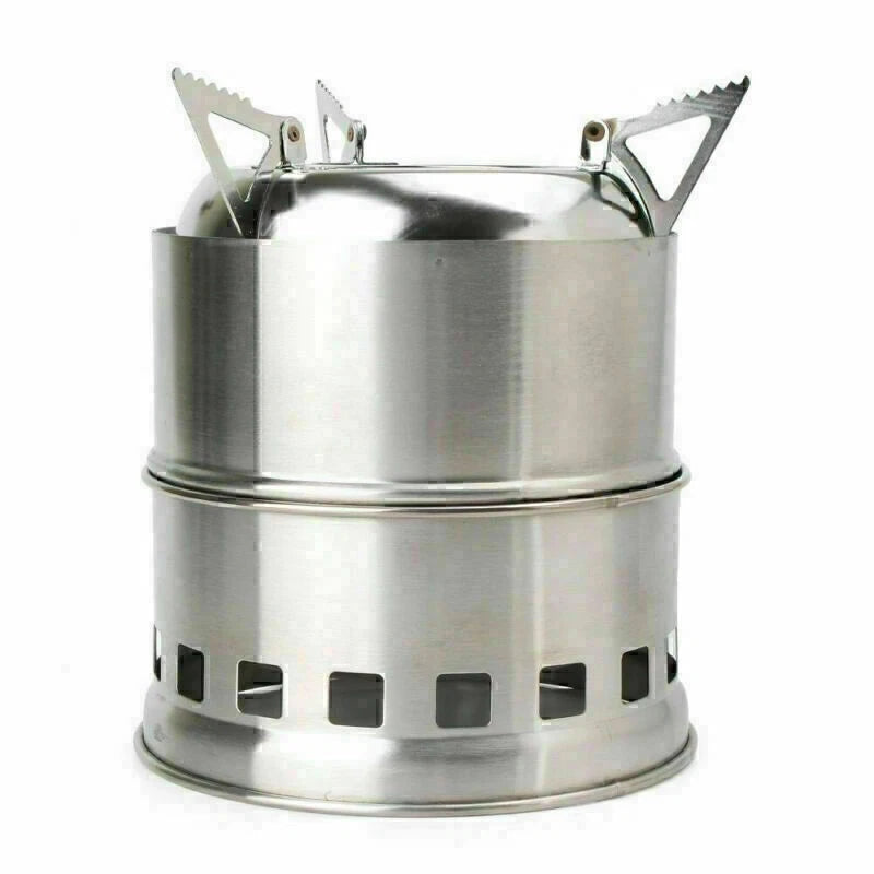 Stainless Steel Wood Stove for Backpacking Camping (Outdoor Use)