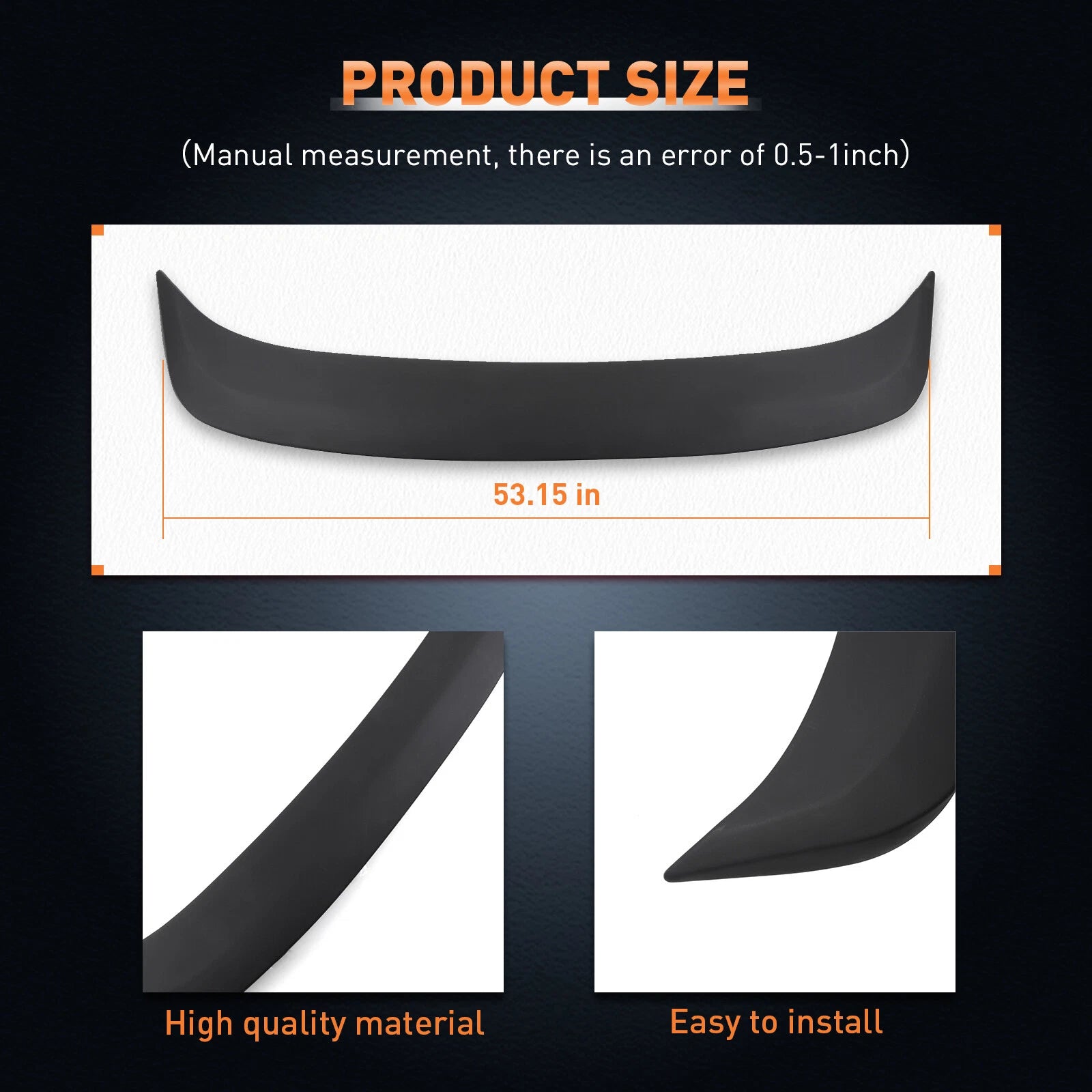 Matte Black Wing Spoiler with LED Brake for Nissan Altima Sedan (2007–2012)