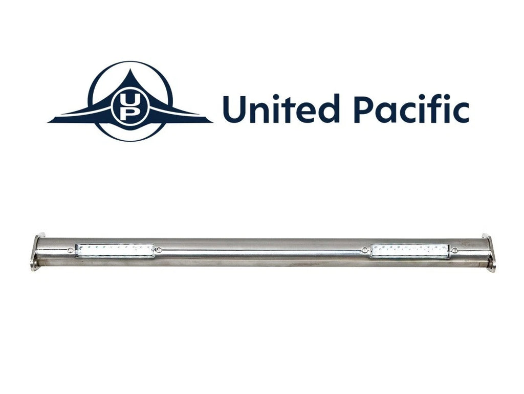Front Polished Stainless Steel Spreader Bar with White LED Lights for Ford (1932–1932)