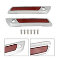 Saddlebag Latch Reflective Cover Chrome/Red for Harley Touring Road Glide (2014–2023)