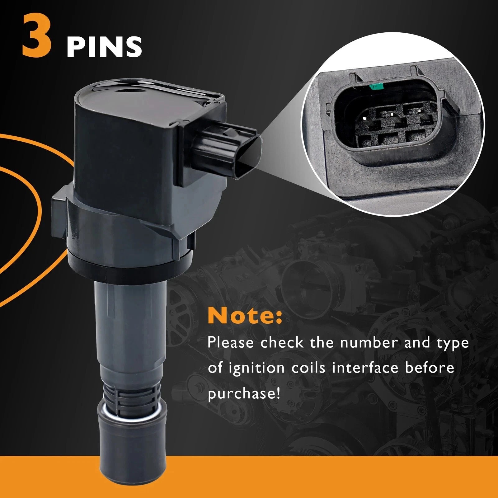Ignition Coil Pack UF672 for Honda Civic HR-V Acura ILX (2012–2020)