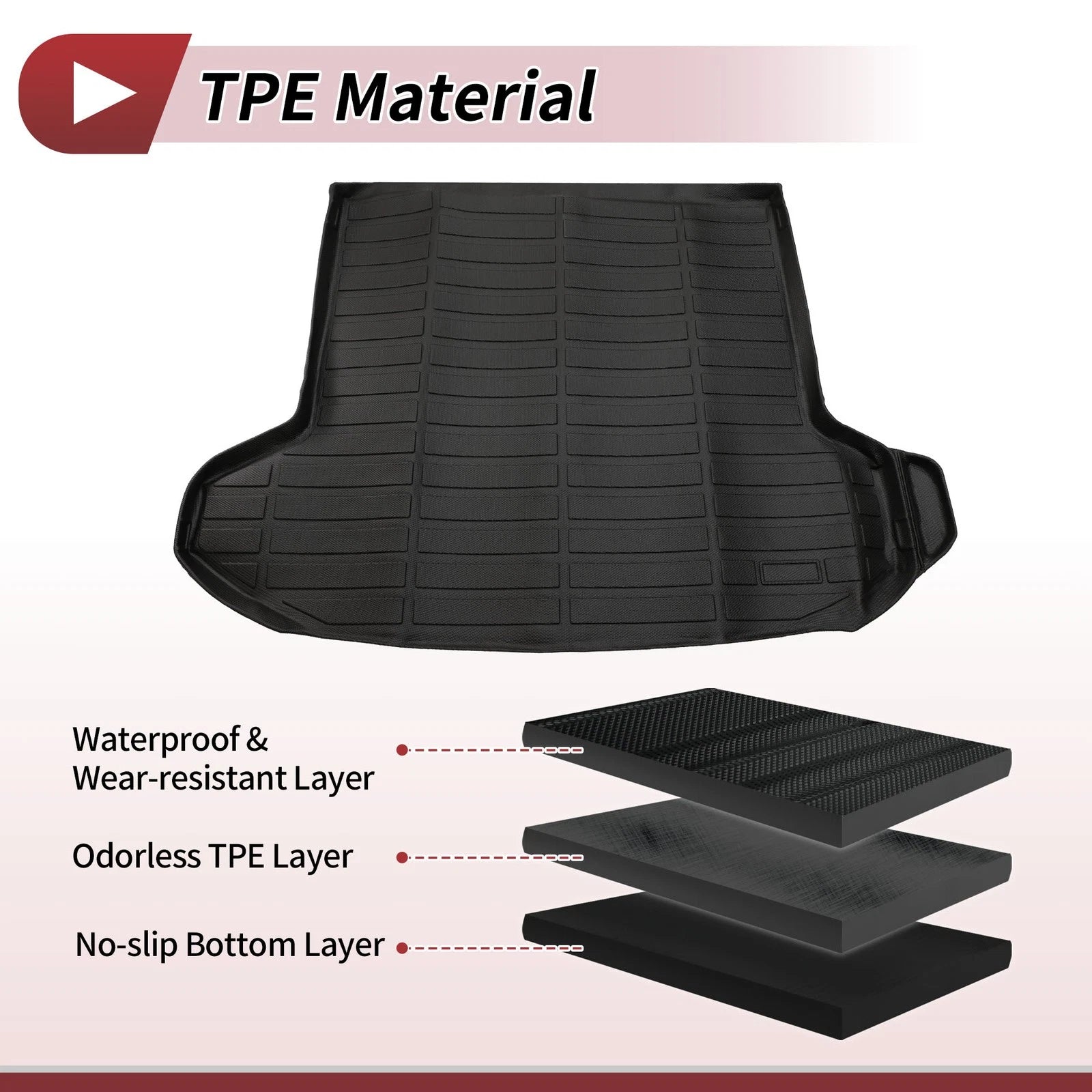 Trunk Mat for Kia Sportage (2023–2025) TPE Cargo Liner Black