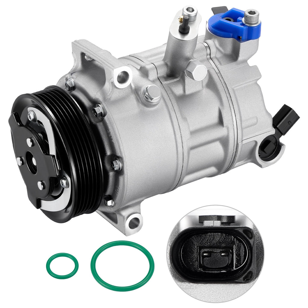 A/C Compressor with 6-Groove Pulley for Volkswagen Golf SportWagen (2018–2019)