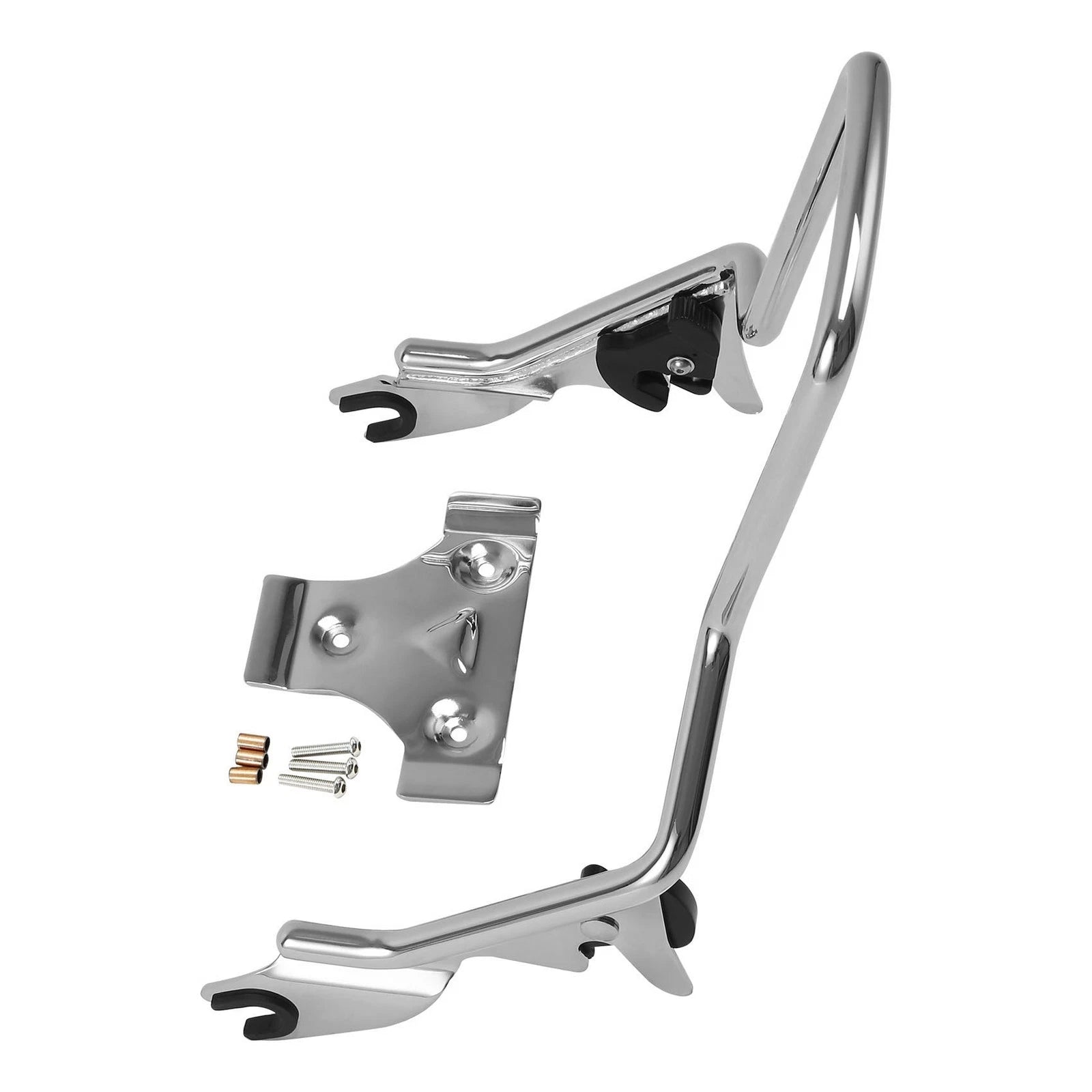 Chrome Detachable Upright Sissy Bar Backrest for Harley Touring (2009–2025)
