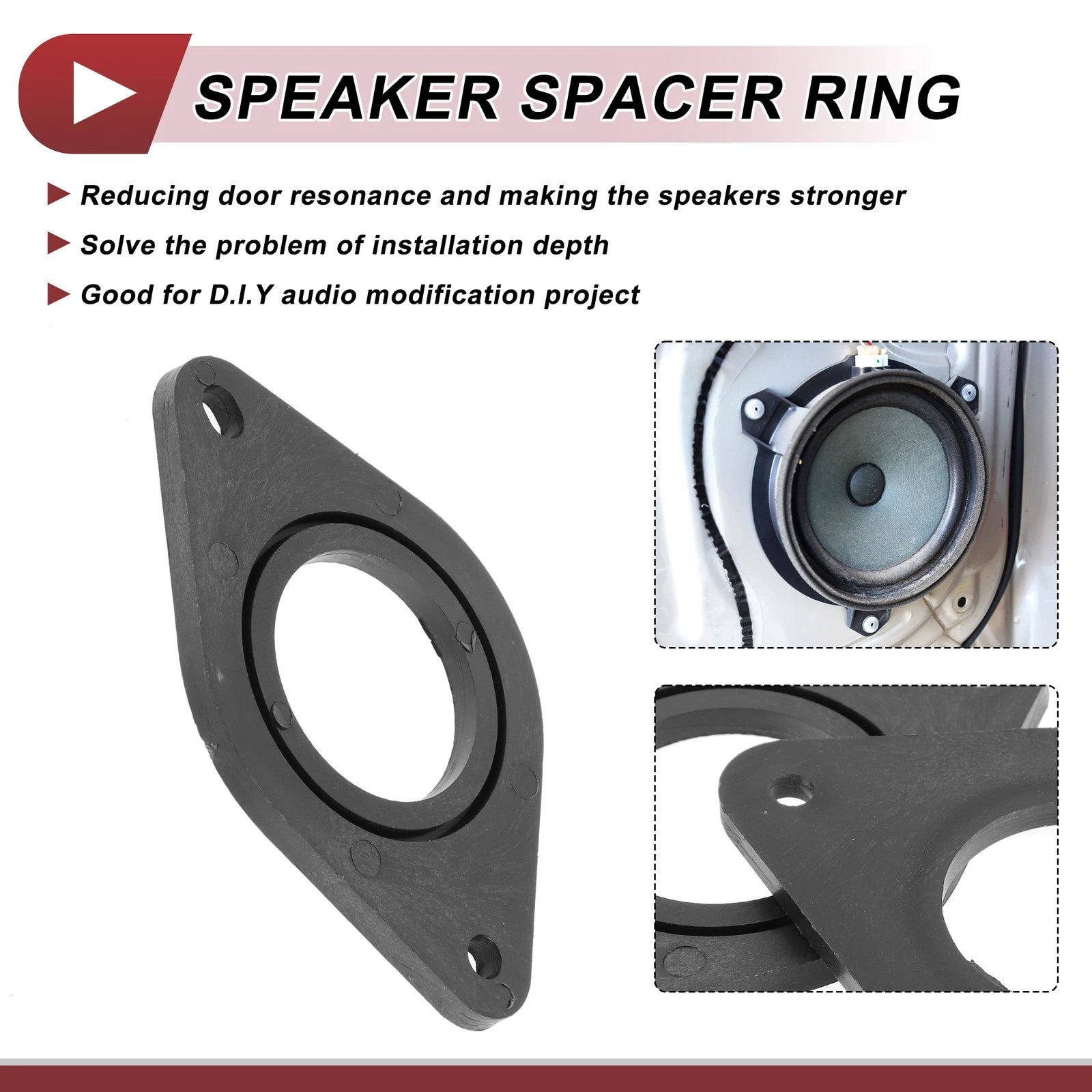 2X Speaker Spacer Ring Adaptor for Toyota Tacoma (2005–2023) 1.5"