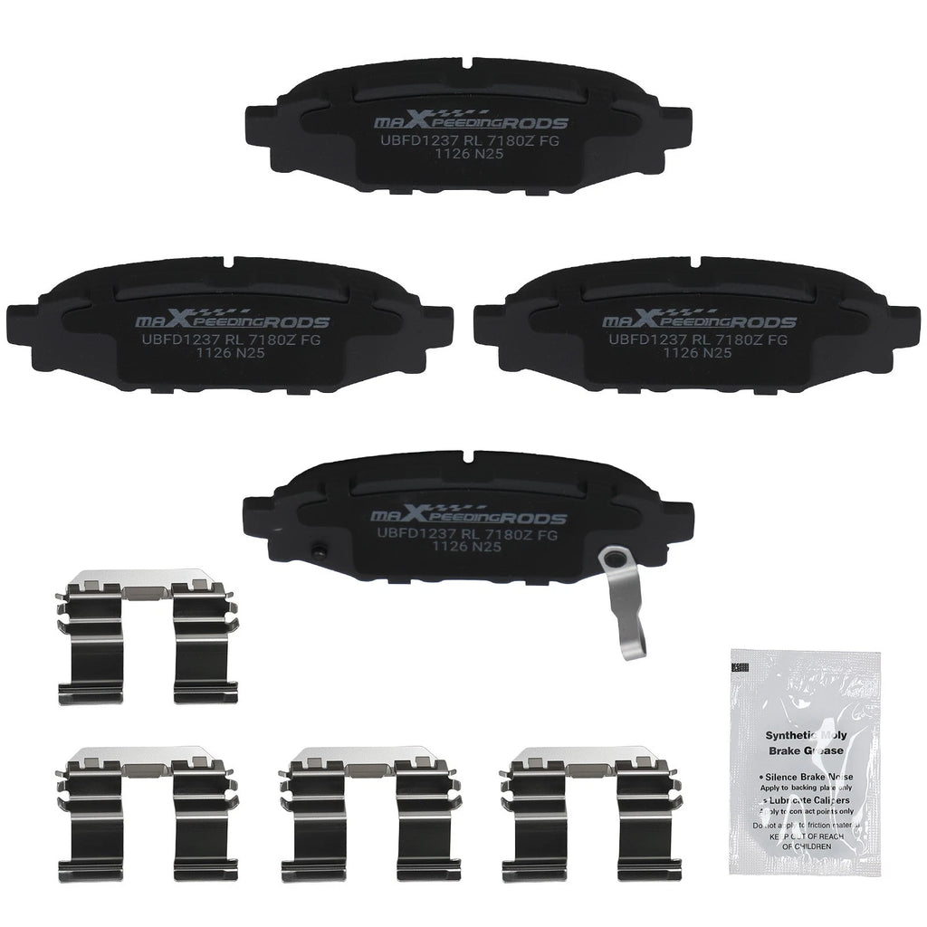 Set of 4 Rear Ceramic Brake Pads for Subaru Impreza (2008–2023)/Legacy (2005–2014)