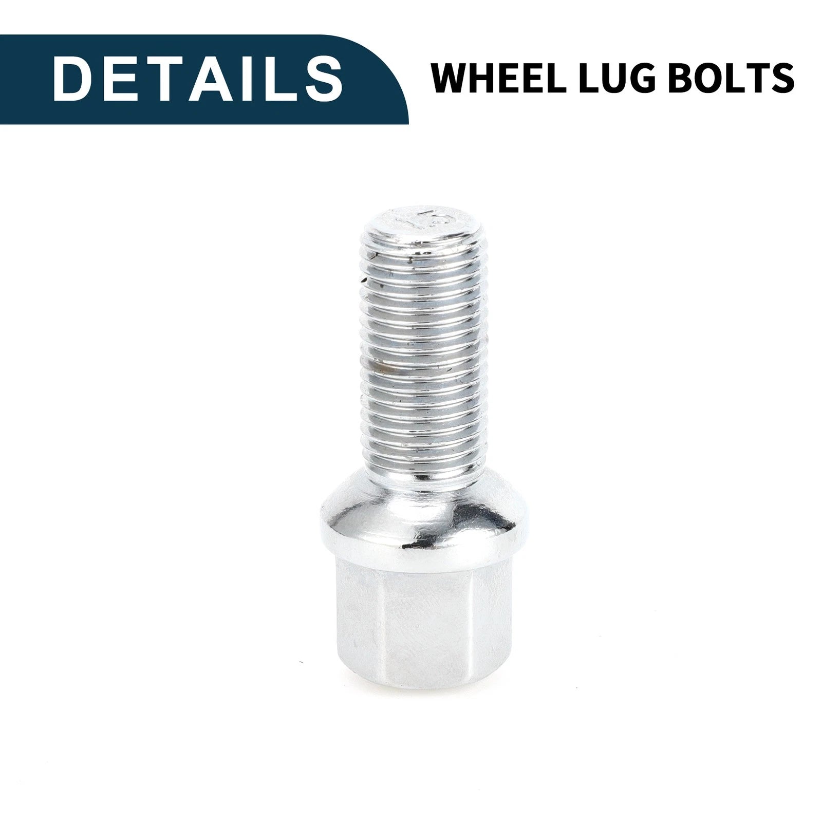 20 Pcs M14x1.5mm Ball Seat Wheel Lug Bolt 27mm Shank for Volkswagen Audi 