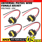 Headlight Socket Connector Plug for H9 Bulb (Universal Fit)