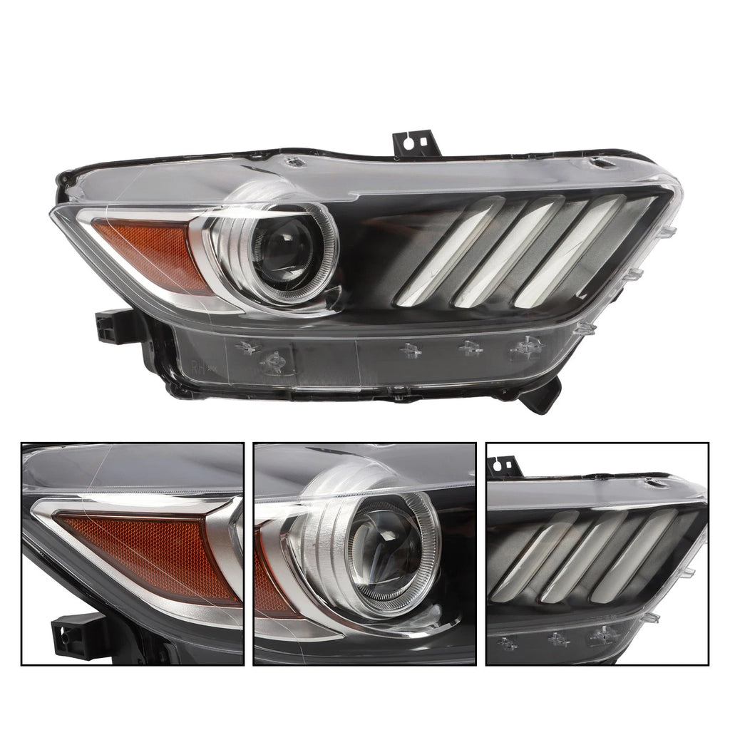 Right Passenger Side LED DRL Headlight Assembly for Ford Mustang (2015–2017)