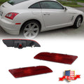 2X Red Rear Bumper Side Marker Reflector Lights for Chrysler Crossfire (2004–2008)