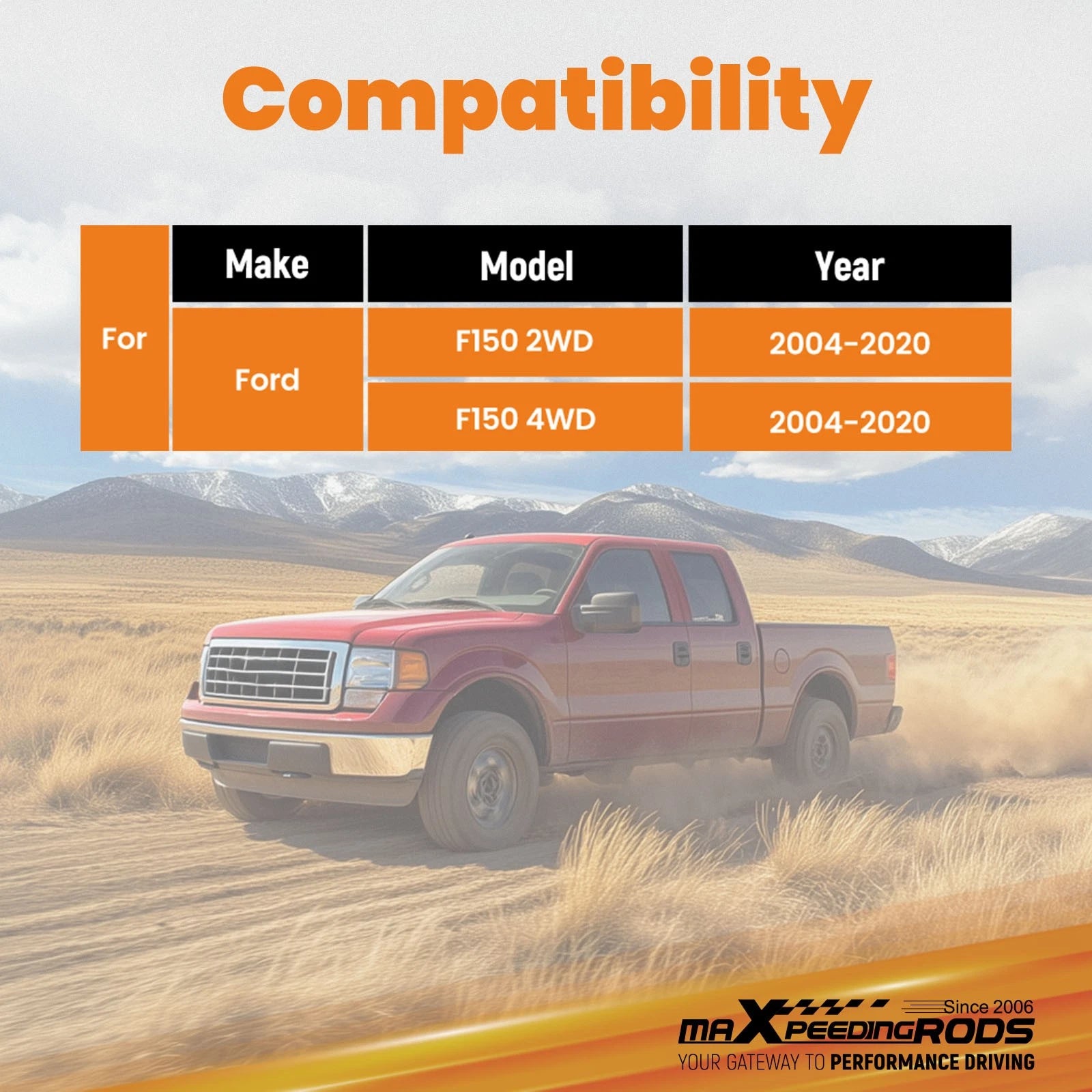 3" Front + 2" Rear Leveling Lift Kit for Ford F-150 (2004-2020)