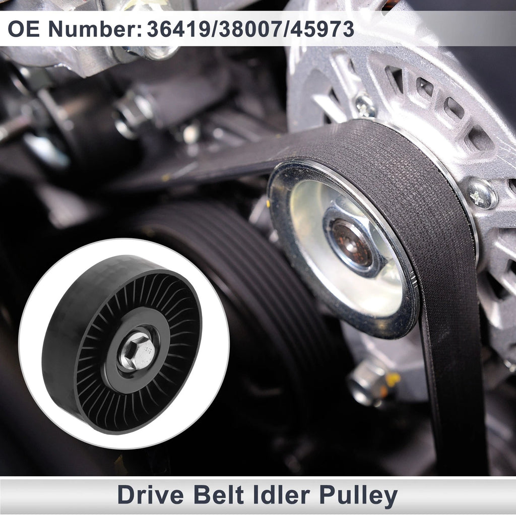 Drive Belt Idler Pulley for Chevrolet C1500 (1990–1991) 36419 Plastic