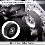 Drive Belt Idler Pulley for Chevrolet C1500 (1990–1991) 36419 Plastic