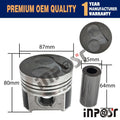 Set of 4 Pistons with Rings for Kobota V2403 1G466-21110