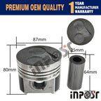 Set of 4 Pistons with Rings for Kobota V2403 1G466-21110