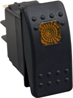 Lighted Rocker Switch Amber for ATV/UTV (12-24 Volt)